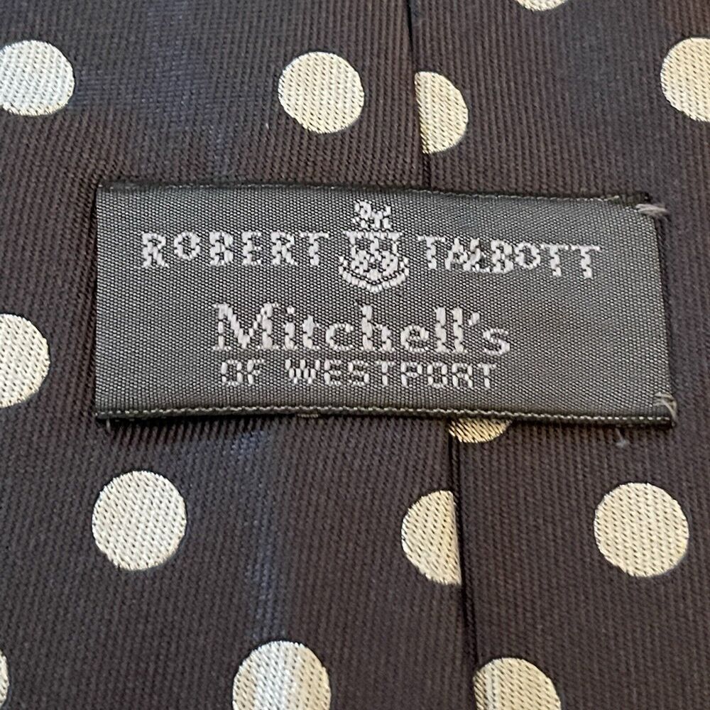 Vintage Robert Talbott Mitchell’s Of Westport Gray 100% Silk Hand Made In USA - Picture 8 of 9